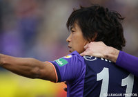 2節の川崎Ｆ戦で決めた振り向きざまのボレーは、14年のFIFA選出のプスカシュ賞にノミネートされた（2014年3月8日）【佐藤　寿人 158の軌跡】