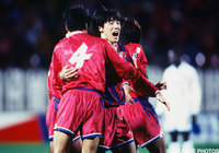 ダメ押しの4点目を決めた相馬【王者の系譜 1996年 鹿島】