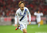 鮮やかなボレーシュートで決勝点を突き刺した藤春　廣輝（Ｇ大阪）【明治安田ＣＳ 準決勝 浦和vsＧ大阪】（11/15）