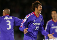 貴重な先制ゴールを挙げた河合（第1戦）【王者の系譜 2004年 横浜FM】