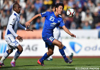 前半序盤にポスト直撃の惜しいヘディングシュートを放った戸島　章（町田）【Ｊ２・Ｊ３入れ替え戦 第1戦 町田vs大分】（6/15）