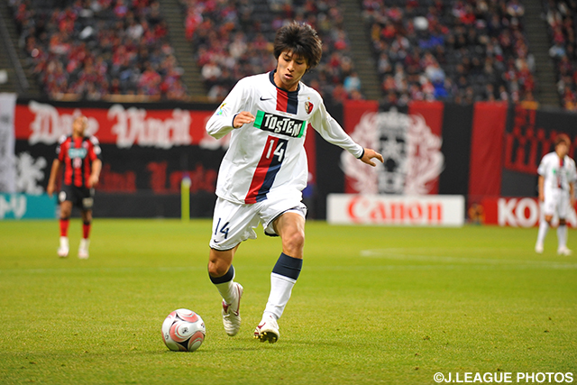 本山と交代で出場した増田。【王者の系譜 2008年 鹿島】