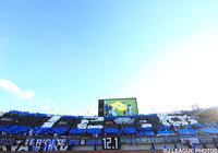 ゴール裏には鮮やかなコレオグラフィーが浮かび上がった【王者の系譜 2014年 Ｇ大阪】