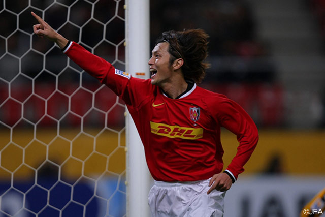 永井は前半に先制ゴールを挙げた（準々決勝 セパハン戦）【クラブＷ杯 2007年大会 浦和】