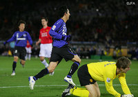 終盤の橋本のゴールで2点差に迫ったＧ大阪（準決勝 マンチェスター・ユナイテッド戦）【クラブＷ杯 2008年大会 Ｇ大阪】