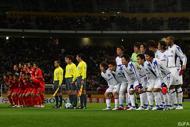 両チームのスターティングメンバー（準々決勝 アデレード戦）【クラブＷ杯 2008年大会 Ｇ大阪】