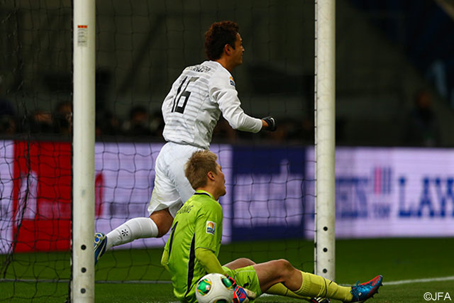 貴重な同点ゴールを挙げた山岸（5位決定戦 蔚山戦）【クラブＷ杯 2012年大会 広島】