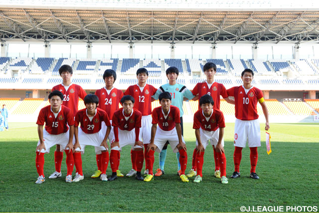 初戦に臨む名古屋Ｕ１８のスターティングメンバ―【Ｊリーグインターナショナルユースカップ 全南vs名古屋Ｕ１８】