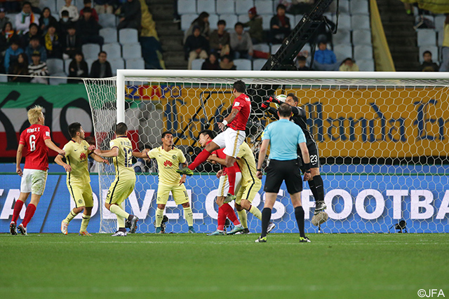 パウリーニョ（広州）のヘッドが炸裂【クラブＷ杯 準々決勝 クラブアメリカvs広州恒大】