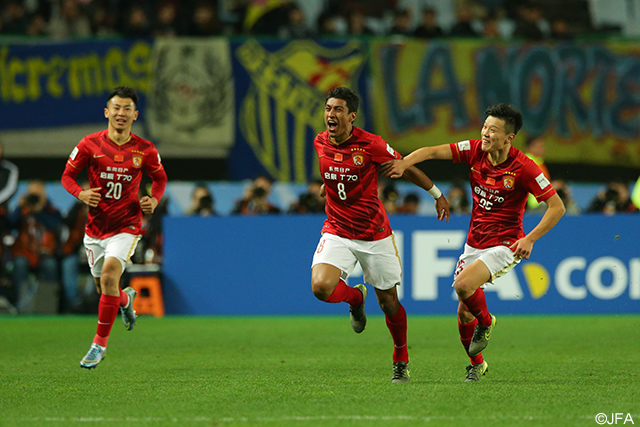 後半終了間際にヘディングで逆転ゴールを挙げたパウリーニョ（広州）【クラブＷ杯 準々決勝 クラブアメリカvs広州恒大】