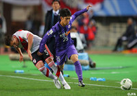 強烈なシュートで相手ゴールを強襲した茶島　雄介（広島）【クラブＷ杯 準決勝 広島vsリバープレート】（7/15）