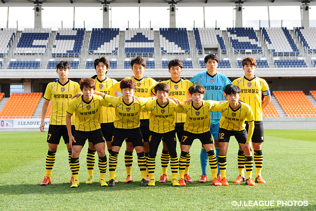 ＡＺ戦に臨む全南のスターティングメンバ―【Ｊリーグインターナショナルユースカップ ＡＺvs全南】