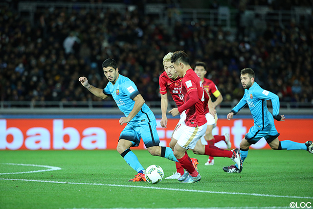56分から交代出場したユー ハンチャオ【クラブＷ杯 準決勝 バルセロナvs広州恒大】