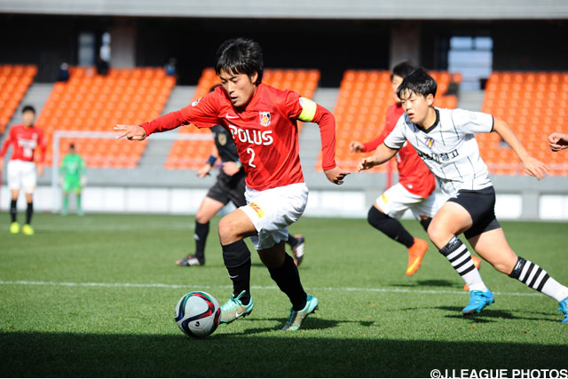 前半のうちに浦和ユースの川上 開斗は2ゴールを挙げた【Ｊリーグインターナショナルユースカップ 浦和ユースvs全南】