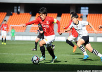 前半のうちに浦和ユースの川上 開斗は2ゴールを挙げた【Ｊリーグインターナショナルユースカップ 浦和ユースvs全南】