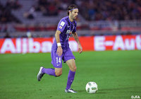 右サイドから中央へ切れ込み、惜しいシュートを放ったミキッチ（広島）【クラブＷ杯 3位決定戦 広島vs広州恒大】（8/21）