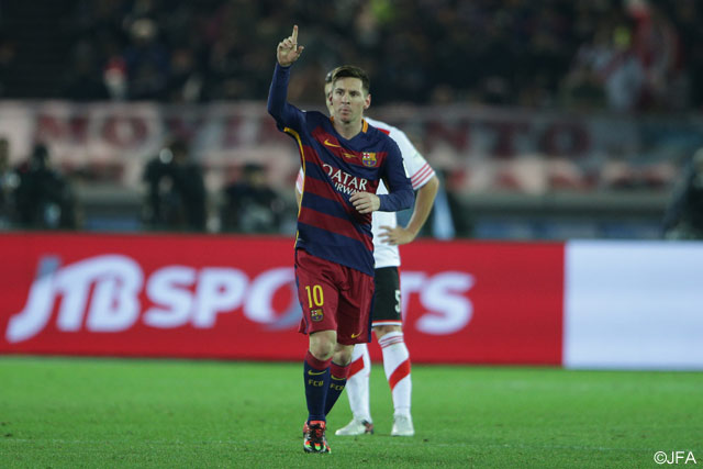 貴重な先制点を挙げたリオネル メッシ（バルセロナ）【クラブＷ杯 決勝 リバープレートvsバルセロナ】