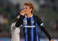 鋭いシュートでこの試合2点目となる勝越し点を奪った宇佐美　貴史（Ｇ大阪）【天皇杯 準々決勝 Ｇ大阪vs鳥栖】（8/10）