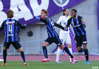 7分に2試合連続の先制点を決めた宇佐美　貴史（Ｇ大阪）【天皇杯 準決勝 Ｇ大阪vs広島】（3/10）