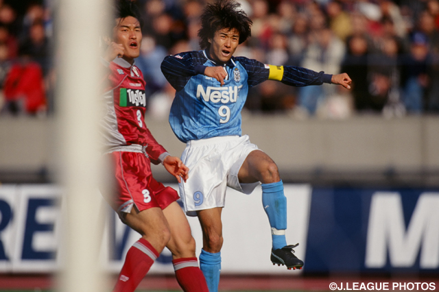 奮闘むなしく不発に終わった中山 雅史（磐田）【1998年 磐田vs鹿島】