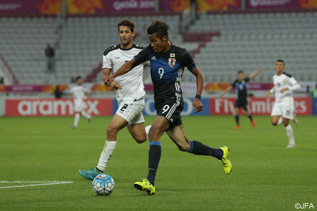 持ち前のスピードを活かして先制点をアシストした鈴木 武蔵（新潟）【リオ五輪アジア最終予選 日本vsイラク】