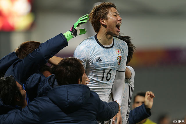 劇的な逆転弾を決めた浅野　拓磨(広島)は2得点と大車輪の活躍を魅せた【リオ五輪アジア最終予選 韓国vs日本】