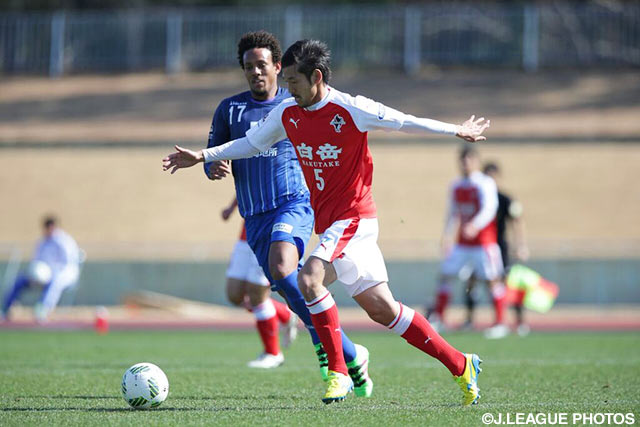 ウェリントン（福岡）を抑え、無失点に貢献した植田（熊本）【ＪＳＮＹＣ２０１６ 福岡vs熊本】（3/9）