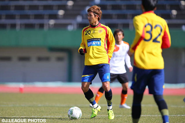 2試合連続で先発出場フルを果たした花井（北九州）【ＪＳＮＹＣ２０１６ 清水vs北九州】（4/9）