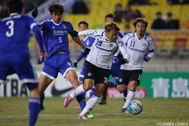 宇佐美 貴史（Ｇ大阪）は際どいシュートを放つもこの日は不発【ＡＣＬ GS MD1 水原三星vsＧ大阪】