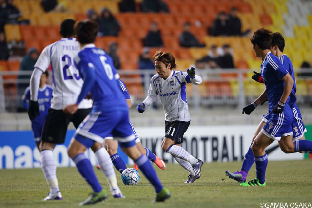 馬力のあるドリブルでチャンスメークした倉田 秋（Ｇ大阪）【ＡＣＬ GS MD1 水原三星vsＧ大阪】