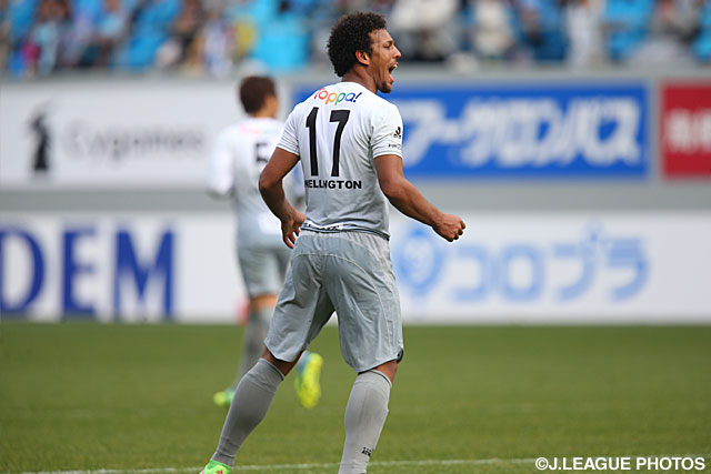 反撃の一発を決めたウェリントン（福岡）【明治安田Ｊ１ 1st 第1節 鳥栖vs福岡】