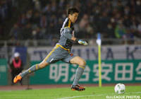 古巣の前に立ちはだかり、ゴールを死守した六反 勇治（仙台）【明治安田Ｊ１ 1st 第1節 横浜FMvs仙台】