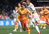 攻撃の中心として最前線で奮闘した大前 元紀（清水）【明治安田Ｊ２ 第1節 清水vs愛媛】