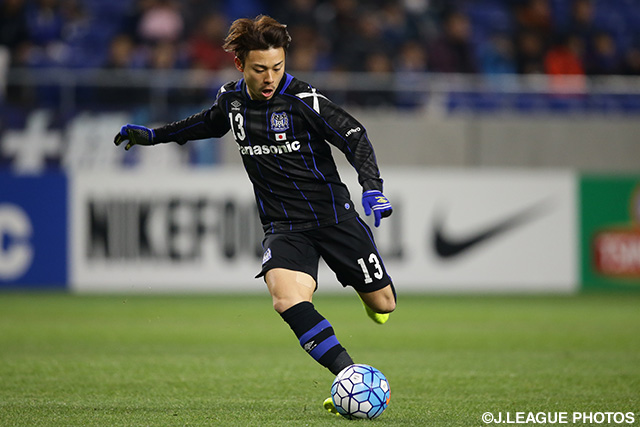 右サイドで先発フル出場の阿部 浩之（Ｇ大阪）【ＡＣＬ GS MD2 Ｇ大阪vsメルボルンビクトリー】