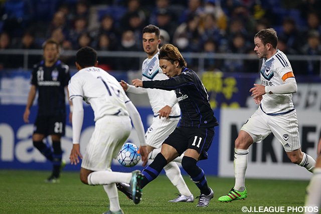 トップ下で先発起用され88分までプレーした倉田 秋（Ｇ大阪）【ＡＣＬ GS MD2 Ｇ大阪vsメルボルンビクトリー】