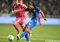 67分からピッチに立ち、古巣ゴールに迫った坂田 大輔（福岡）【明治安田Ｊ１ 1st 第2節 福岡vs横浜FM】