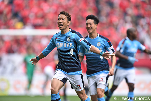 30分に先制ゴールを決めた太田 吉彰（磐田）【明治安田Ｊ１ 1st 第2節 浦和vs磐田】