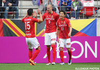 2試合連続ゴールで試合の均衡を破ったシモビッチ（名古屋）【明治安田Ｊ１ 1st 第2節 名古屋vs広島】