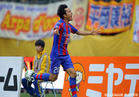 勝越しとなる今季初ゴールを決めた前田 遼一（FC東京）【明治安田Ｊ１ 1st 第2節 仙台vsFC東京】