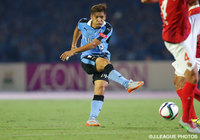 通算150得点に到達した名古屋戦。さらに2点を奪いハットトリックを達成した（2015年9月19日）【大久保　嘉人 157の軌跡】