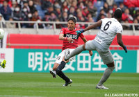 見事なロングパスで先制点の起点となった森脇 良太（浦和）【明治安田Ｊ１ 1st 第3節 浦和vs福岡】