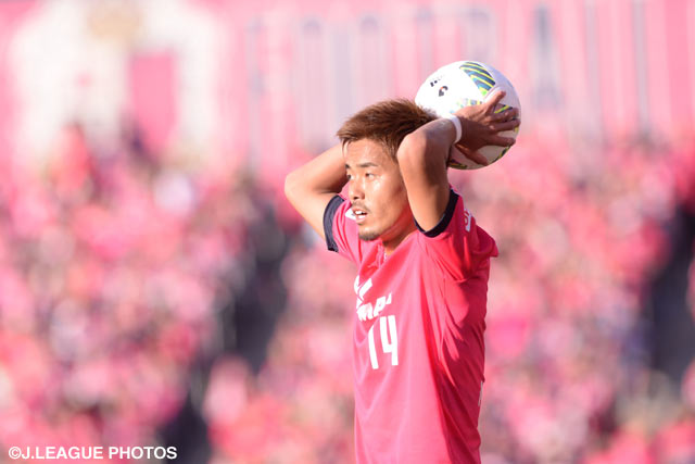 左サイドでランニングを繰り返した丸橋 祐介（Ｃ大阪）【明治安田Ｊ２ 第3節 Ｃ大阪vs群馬】