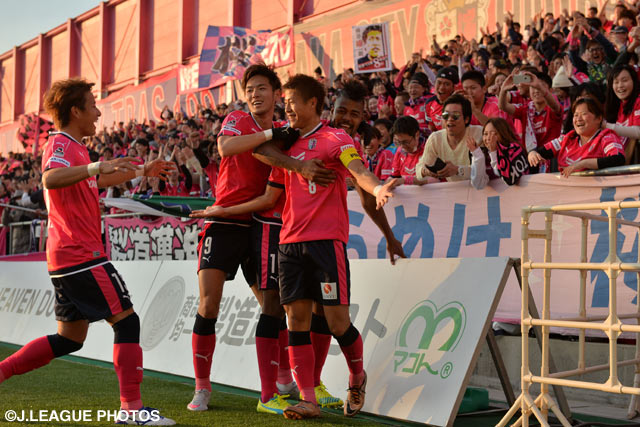 結果的には柿谷のゴールがこの試合唯一の得点となった【明治安田Ｊ２ 第3節 Ｃ大阪vs群馬】