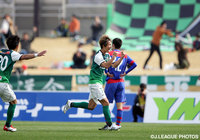 63分に決勝ゴールを決めた井上 平（相模原）【明治安田Ｊ３ 第1節 相模原vsＦ東23】