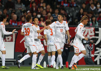 49分に同点ゴールを決めた瀬沼 優司（愛媛）【明治安田Ｊ２ 第3節 札幌vs愛媛】