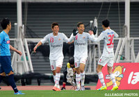 前半終了間際に追加点を決めた永井 龍（長崎）【明治安田Ｊ２ 第3節 讃岐vs長崎】