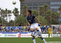 前節に続き先発フル出場で最終ラインを支えた関 光博（鹿児島）【明治安田Ｊ３ 第2節 鹿児島vs大分】