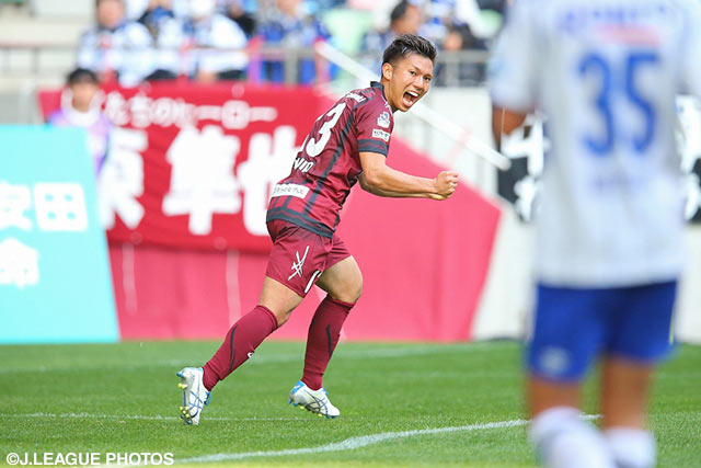 待望の今季初得点となる先制ゴールで勢いをもたらした小川 慶治朗（神戸） 【明治安田Ｊ１ 1st 第4節 神戸vsＧ大阪】