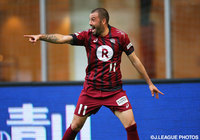 古巣から決勝点を挙げ、勝負強さを発揮したレアンドロ（神戸）【明治安田Ｊ１ 1st 第4節 神戸vsＧ大阪】