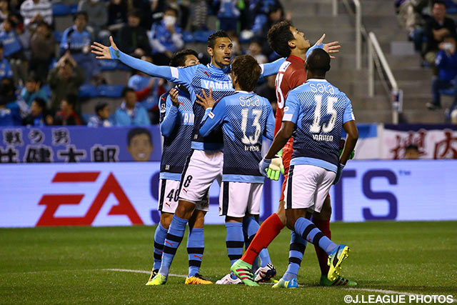 PKで同点とし、3試合連続ゴールのジェイ（磐田）【明治安田Ｊ１ 1st 第4節 磐田vs福岡】